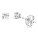 Luminesce Lab Grown 0.10 Carat Diamond Stud Earrings in Sterling Silver