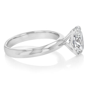 Luminesce Lab Grown 2 Carats Diamond Oval Solitaire Ring in Platinum