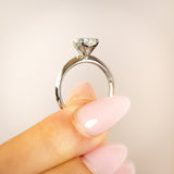 Luminesce Lab Grown 2 Carats Diamond Oval Solitaire Ring in Platinum