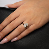 Luminesce Lab Grown 3 Carats Diamond Oval Solitaire Ring in Platinum