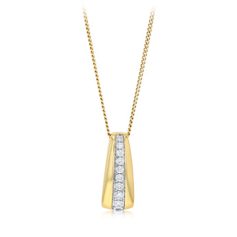Luminesce Lab Grown 1/6 Carat Diamond Pendant in 9ct Yellow Gold