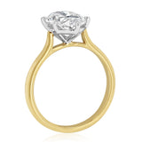 Luminesce Lab Grown 4 Carat Diamond Oval Solitaire Ring in 9ct Yellow Gold