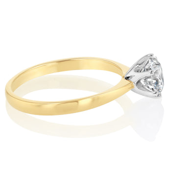 Luminesce Lab Grown 1 Carat Certified Diamond Solitaire Ring in 18ct Yellow Gold