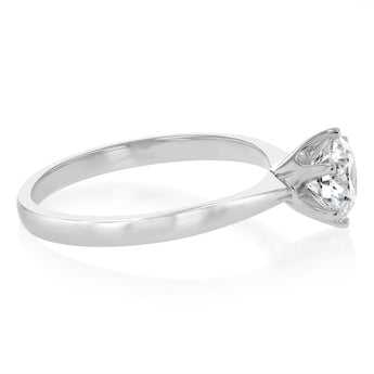 Luminesce Lab Grown 1 Carat Certified Diamond Solitaire Ring in 18ct White Gold