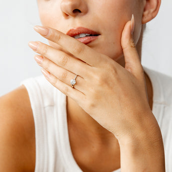 Luminesce Lab Grown 1 Carat Certified Diamond Solitaire Ring in 18ct White Gold