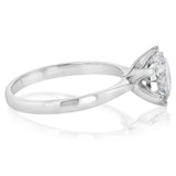 Luminesce Lab Grown 2 Carats Certified Diamond Solitaire Ring in 18ct White Gold