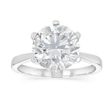 Luminesce Lab Grown 4 Carats Certified Diamond Solitaire Ring in 18ct White Gold