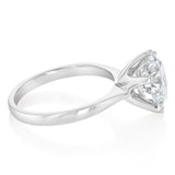 Luminesce Lab Grown 4 Carats Certified Diamond Solitaire Ring in 18ct White Gold