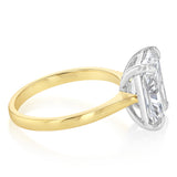 Luminesce Lab Grown 4 Carats Certified Radiant Diamond Solitaire Ring in 18ct Yellow Gold