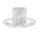 Luminesce Lab Grown 4 Carats Certified Radiant Diamond Solitaire Ring in 18ct White Gold