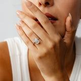 Luminesce Lab Grown 4 Carats Certified Radiant Diamond Solitaire Ring in 18ct White Gold