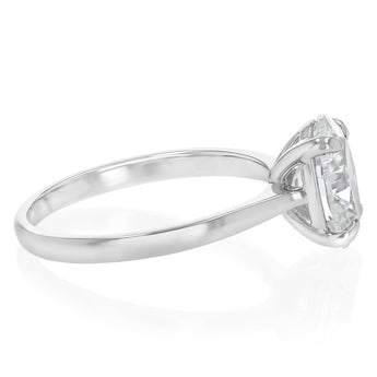 Luminesce Lab Grown 2 Carats Certified Oval Diamond Solitaire Ring in 18ct White Gold