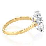 Luminesce Lab Grown 2 Carats Certified Marquise Diamond Solitaire Ring in 18ct Yellow Gold