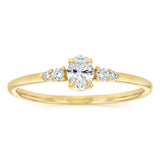 Luminesce Lab Grown 1/4 Carat Diamond Oval Ring in 9ct Yellow Gold