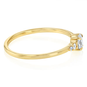 Luminesce Lab Grown 1/4 Carat Diamond Oval Ring in 9ct Yellow Gold