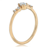 Luminesce Lab Grown 0.26 Carat Diamond Oval Ring in 9ct Yellow Gold