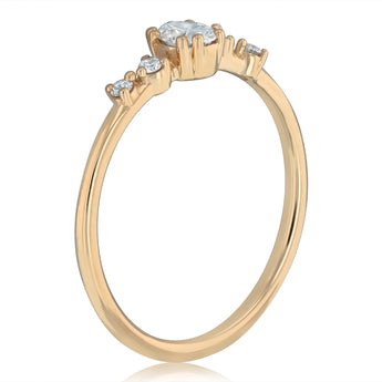 Luminesce Lab Grown 0.26 Carat Diamond Oval Ring in 9ct Yellow Gold