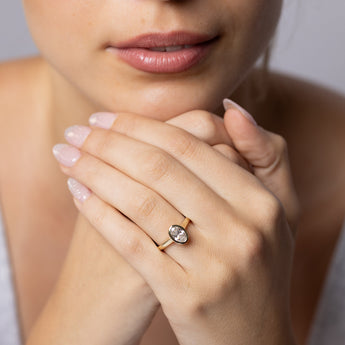 Luminesce Lab Grown 1 Carat Diamond Bezel Solitaire Ring in 9ct Yellow Gold