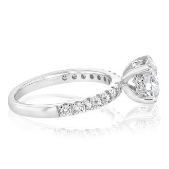 Luminesce Lab Grown 2 Carat Diamond Ring in Sterling Silver