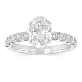 Luminesce Lab Grown 2 Carat Diamond Ring in Sterling Silver