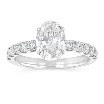 Luminesce Lab Grown 2 Carat Diamond Ring in Sterling Silver