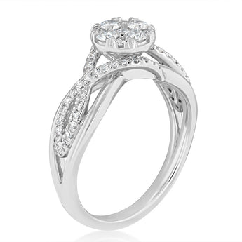 Luminesce Lab Grown 1/2 Carat Diamond Ring in Sterling Silver