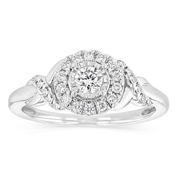 Luminesce Lab Grown 1/3 Carat Diamond Ring in Sterling Silver