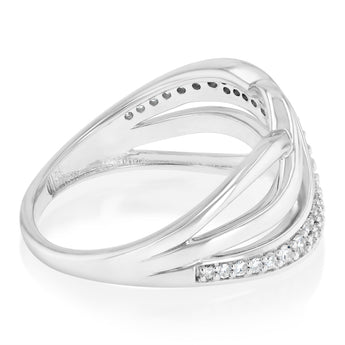 Luminesce lab Grown 1/5 Carat Diamond Ring in Sterling Silver