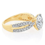 Luminesce Lab Grown 4 Carat Diamond Ring in 9ct Yellow Gold