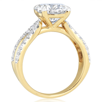 Luminesce Lab Grown 4 Carat Diamond Ring in 9ct Yellow Gold