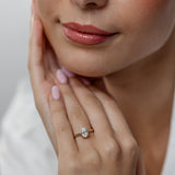 Luminesce Lab Grown 1 Carat Diamond Pear Ring in 9ct Yellow Gold