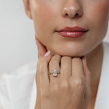 Luminesce Lab Grown 2 Carat Diamond Solitaire Emerald Ring in 9ct Yellow Gold
