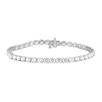 Luminesce Lab Grown 10 Carat Diamond Tennis Bracelet in Sterling Silver