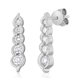 Luminesce Lab Grown 1 Carat Diamond Drop Earring in Sterling Silver