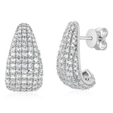 Luminesce Lab Grown 2.10 Carat Diamond Hoop Earrings in Sterling Silver