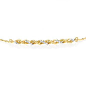 Luminesce Lab Grown Diamond Bolo Bracelet in Gold Plated Sterling Silver