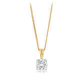 Luminesce Lab Grown 1 Carat Diamond Pendant in 9ct Yellow and White Gold