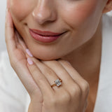 Luminesce Lab Grown 2 Carat Emerald Diamond Solitaire Ring in 9ct Yellow and White Gold