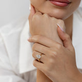 Luminesce Lab Grown 2 Carats Pear Diamond Solitaire Ring in 9ct Yellow Gold