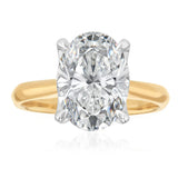 Luminesce Lab Grown 4 Carat Oval Diamond Solitaire Ring in 9ct Yellow Gold