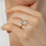 Luminesce Lab Grown 4 Carat Oval Diamond Solitaire Ring in 9ct Yellow Gold