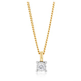 Luminesce Lab Grown Diamond Solitaire Pendant in 9ct Yellow Gold