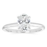 Luminesce Lab Grown 1 Carat Diamond Solitaire Oval Ring in Sterling Silver