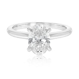 Luminesce Lab Grown 1.5 Carat Diamond Solitaire Oval Ring in Sterling Silver