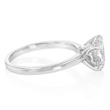 Luminesce Lab Grown 1.5 Carat Diamond Solitaire Oval Ring in Sterling Silver