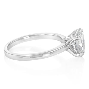 Luminesce Lab Grown 1.5 Carat Diamond Solitaire Oval Ring in Sterling Silver