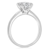 Luminesce Lab Grown 1.5 Carat Diamond Solitaire Oval Ring in Sterling Silver