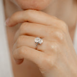 Luminesce Lab Grown 2 Carat Diamond Solitaire Oval Ring in Sterling Silver