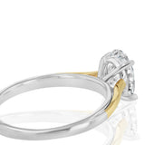 Luminesce Lab Grown 2 Carat Diamond Oval Solitaire Ring in 9ct Yellow God and Sterling Silver
