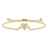 Luminesce Lab Grown 1/6 Carat Diamond Bolo Bracelet in Gold Plated Sterling Silver